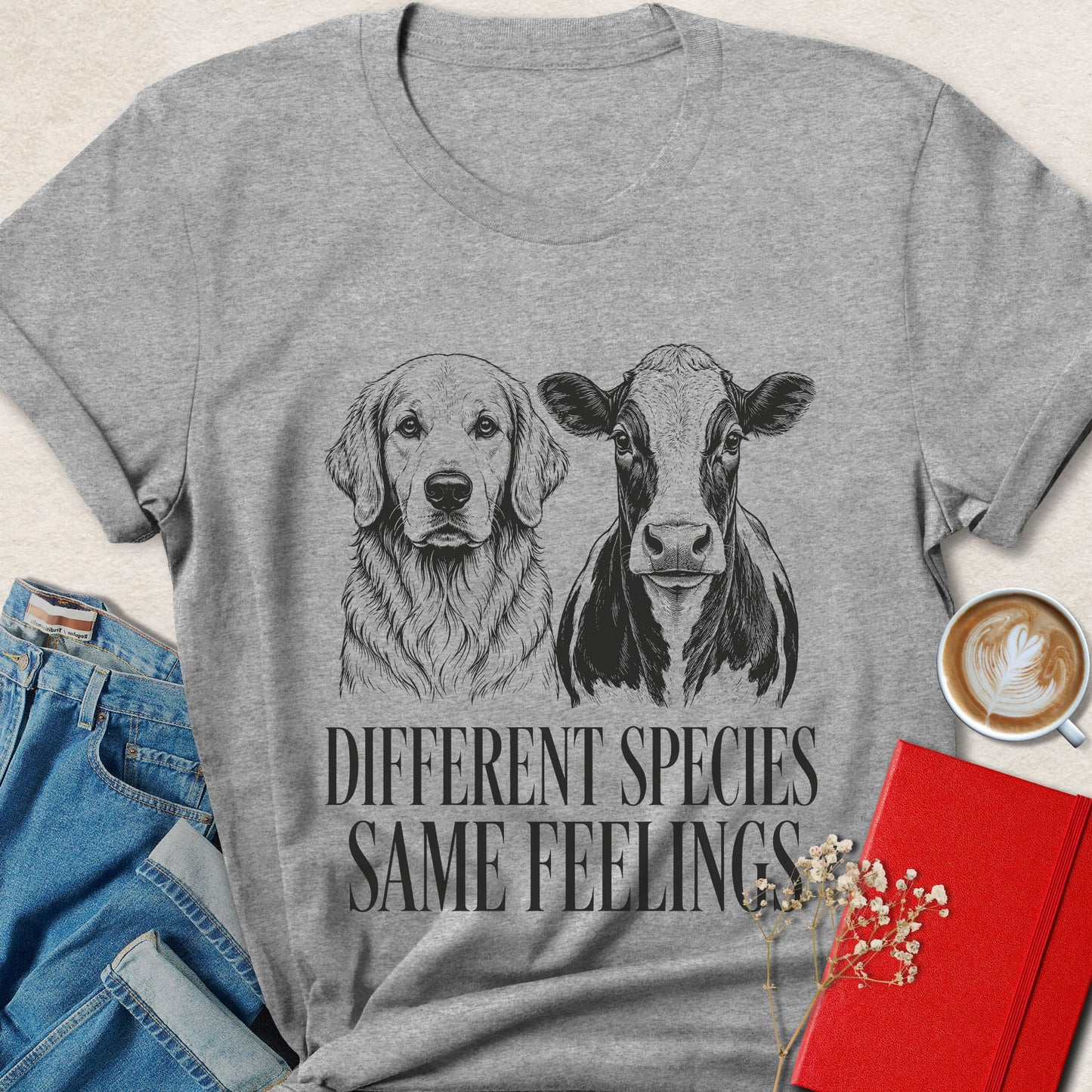 Different Species Same Feelings  T-Shirt