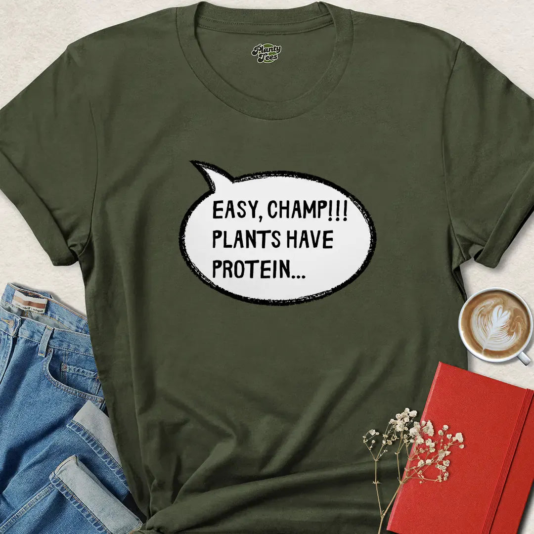 Vegan Protein Shirt – Funny Plant Based Activist Tee