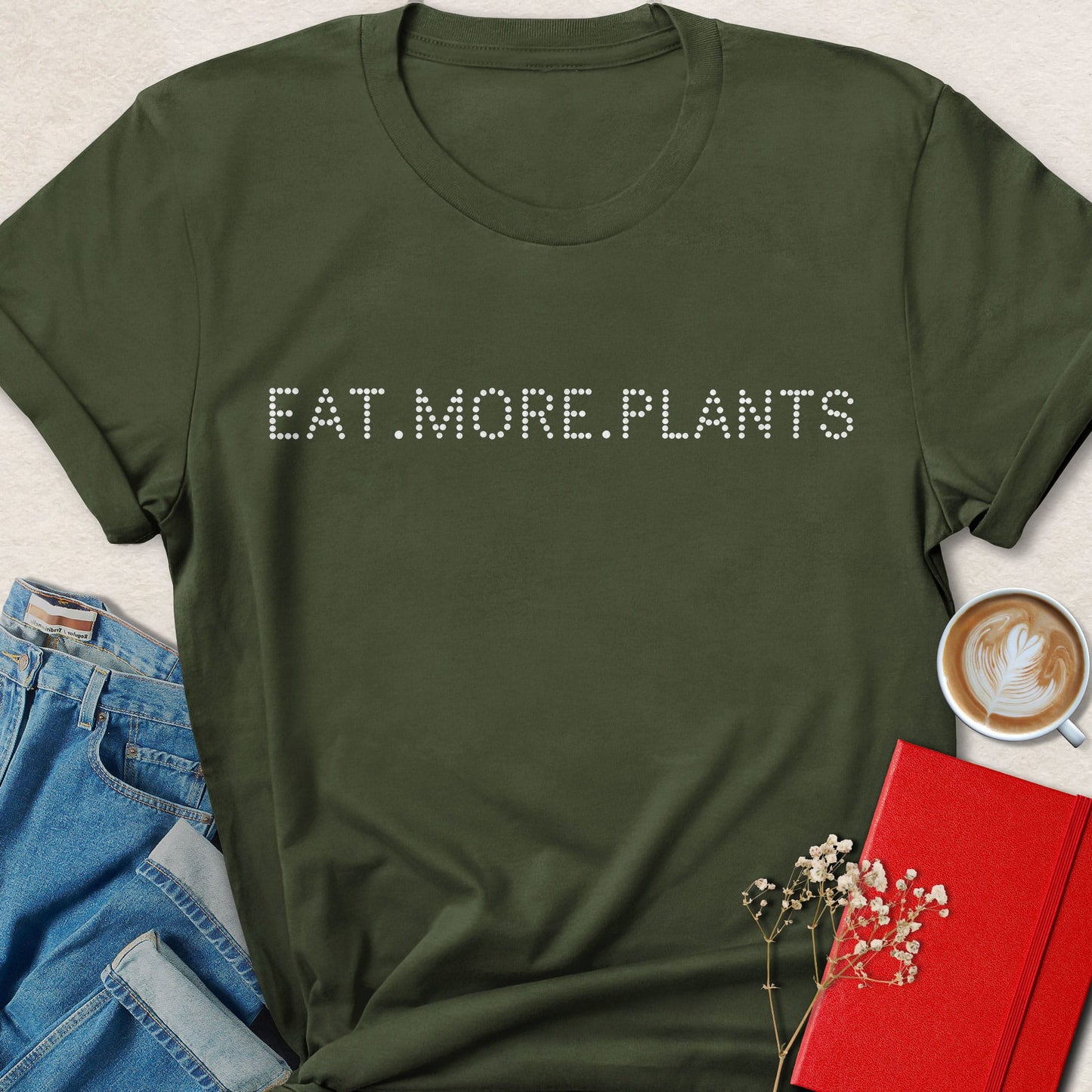 Eat More Plants Dotted T-Shirt