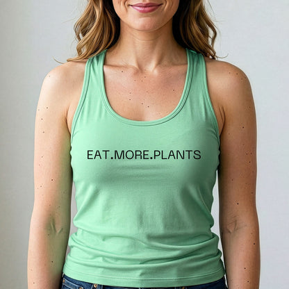 Eat More Plants Tank Top Vegan Minimalist Shirt
