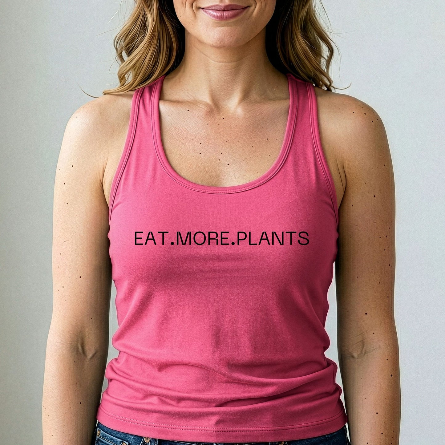 Eat More Plants Tank Top Vegan Minimalist Shirt