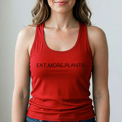 Eat More Plants Tank Top Vegan Minimalist Shirt