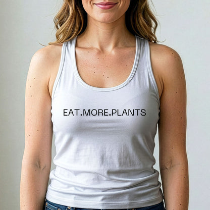 Eat More Plants Tank Top Vegan Minimalist Shirt