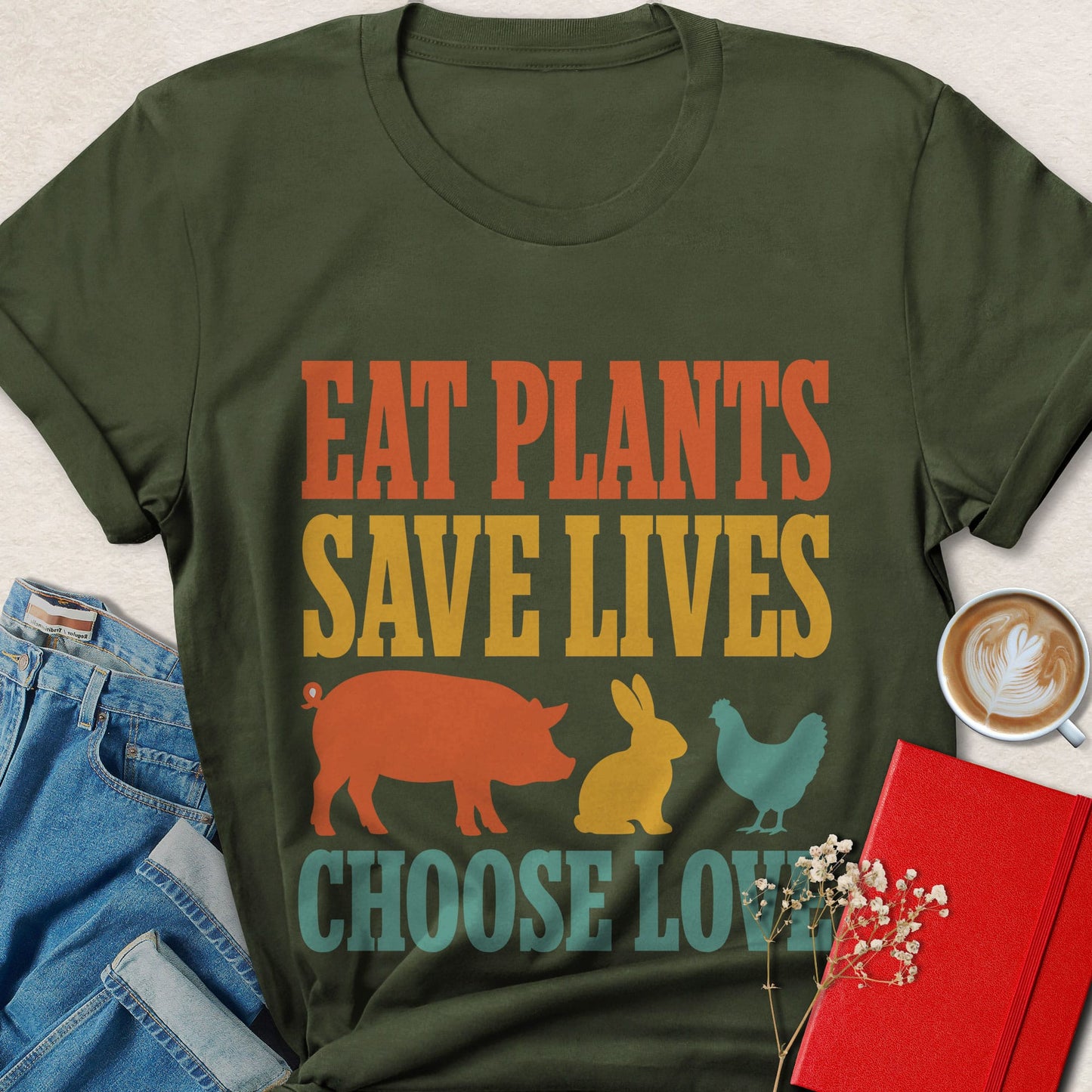 Eat Plants Save Lives T-Shirt