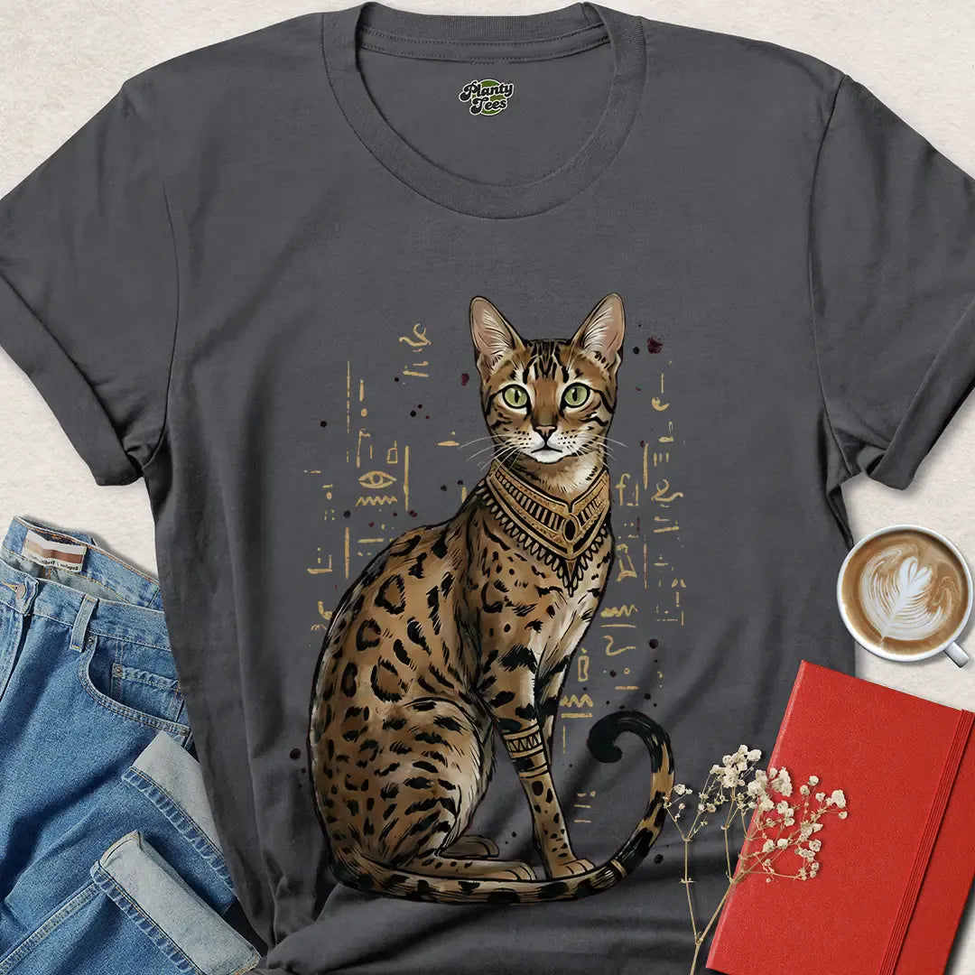 Egyptian Cat T-Shirt | Mythical Cat Tee for Animal Lovers – Order Now