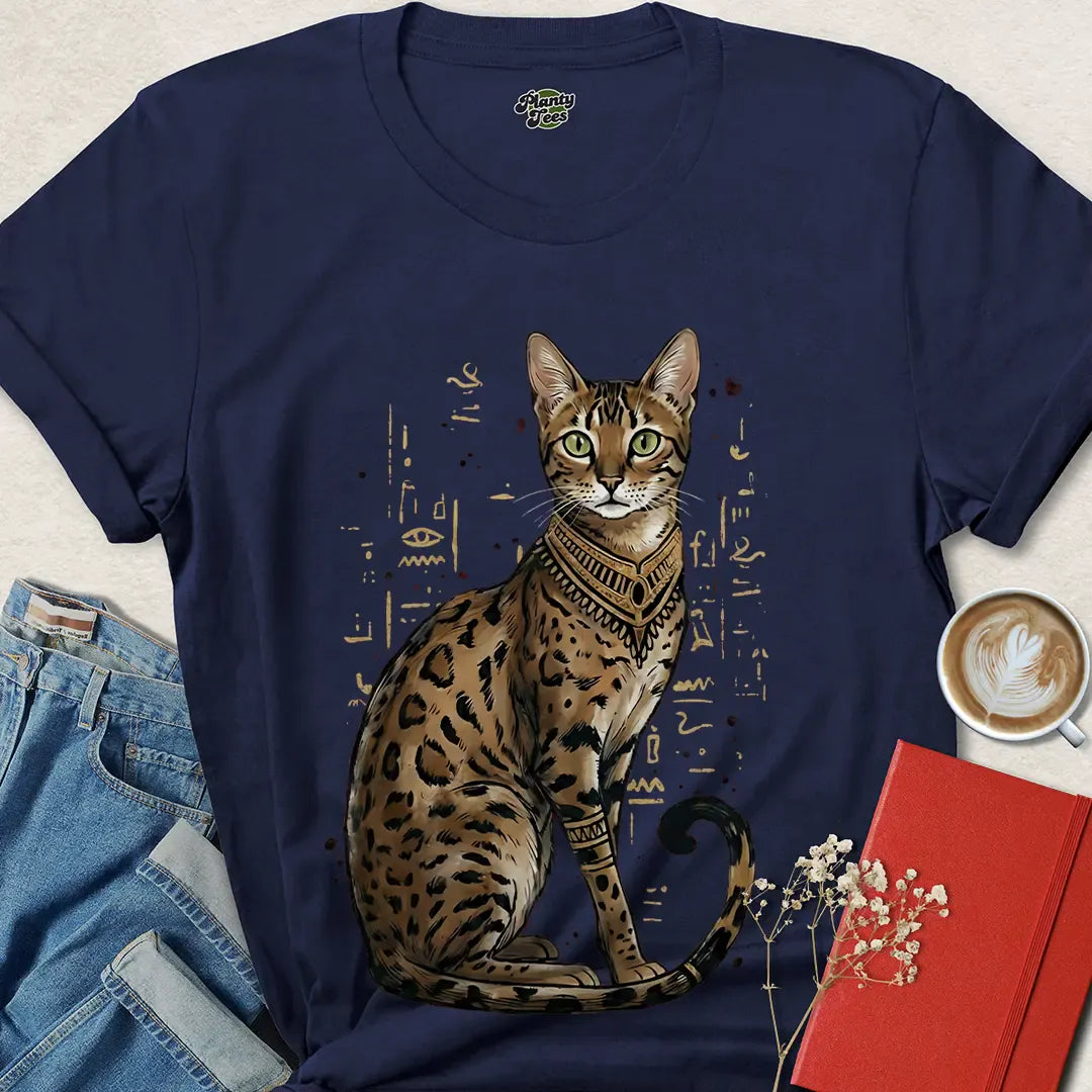 Egyptian Cat T-Shirt | Mythical Cat Tee for Animal Lovers – Order Now