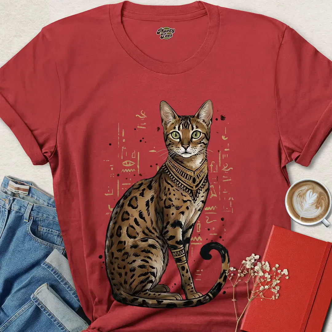 Egyptian Cat T-Shirt | Mythical Cat Tee for Animal Lovers – Order Now