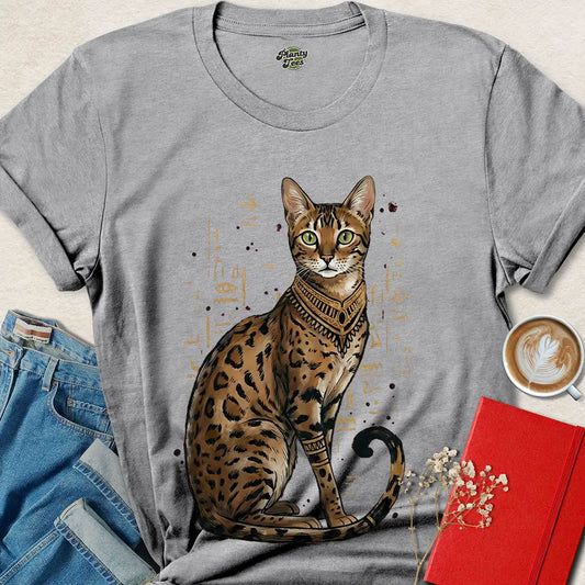 Egyptian Cat T-Shirt | Mythical Cat Tee for Animal Lovers – Order Now