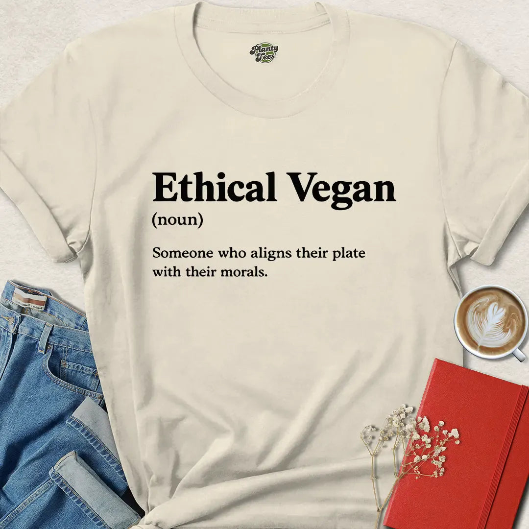 Ethical Vegan Definition Shirt – Morals Over Meat Tee