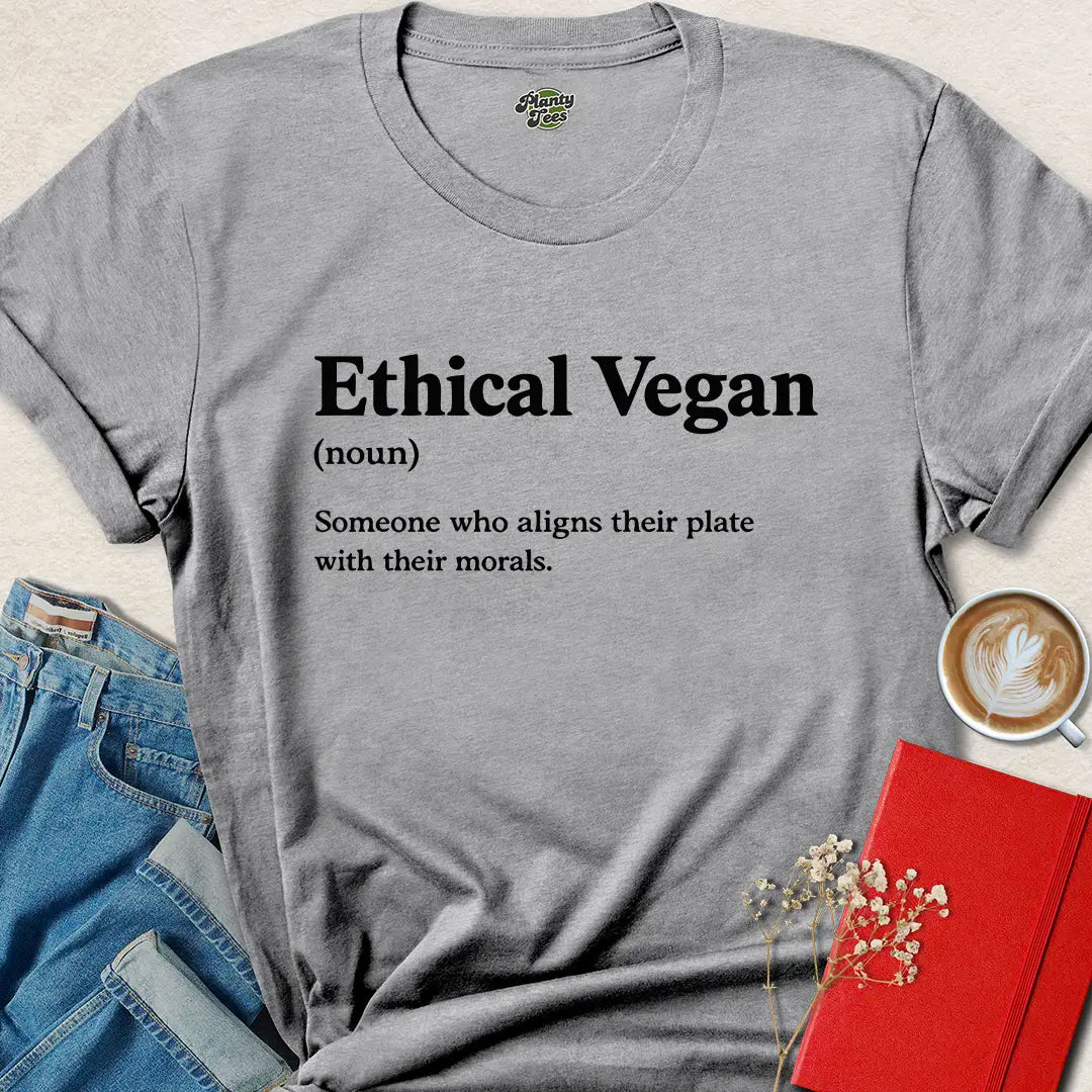 Ethical Vegan Definition Shirt – Morals Over Meat Tee
