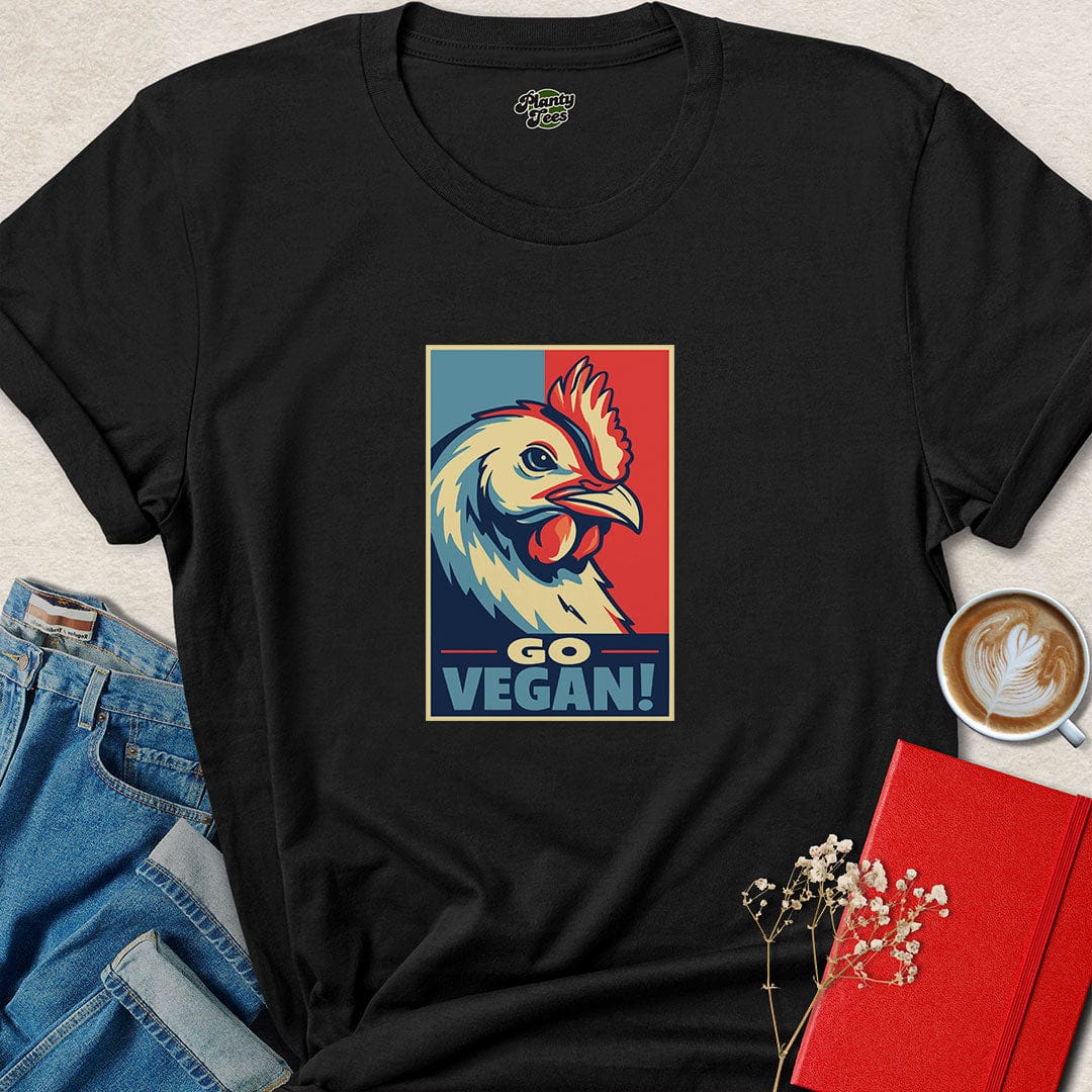 Go Vegan Chicken Animal Rights T-Shirt