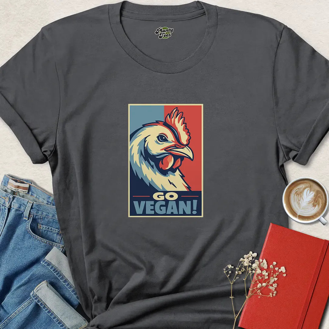 Go Vegan Chicken Animal Rights T-Shirt