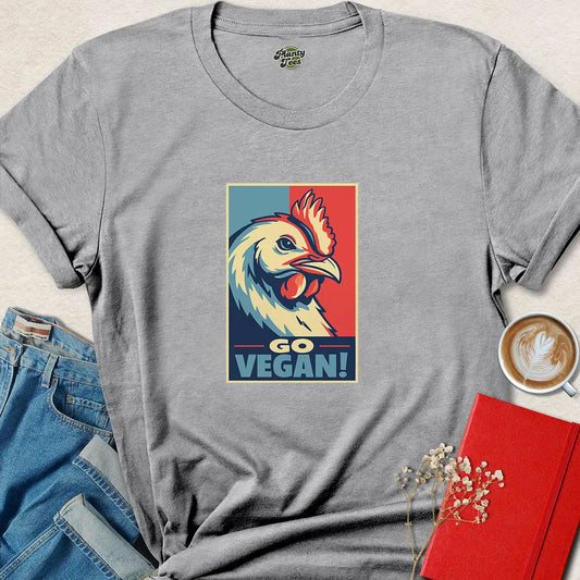 Go Vegan Chicken Animal Rights T-Shirt