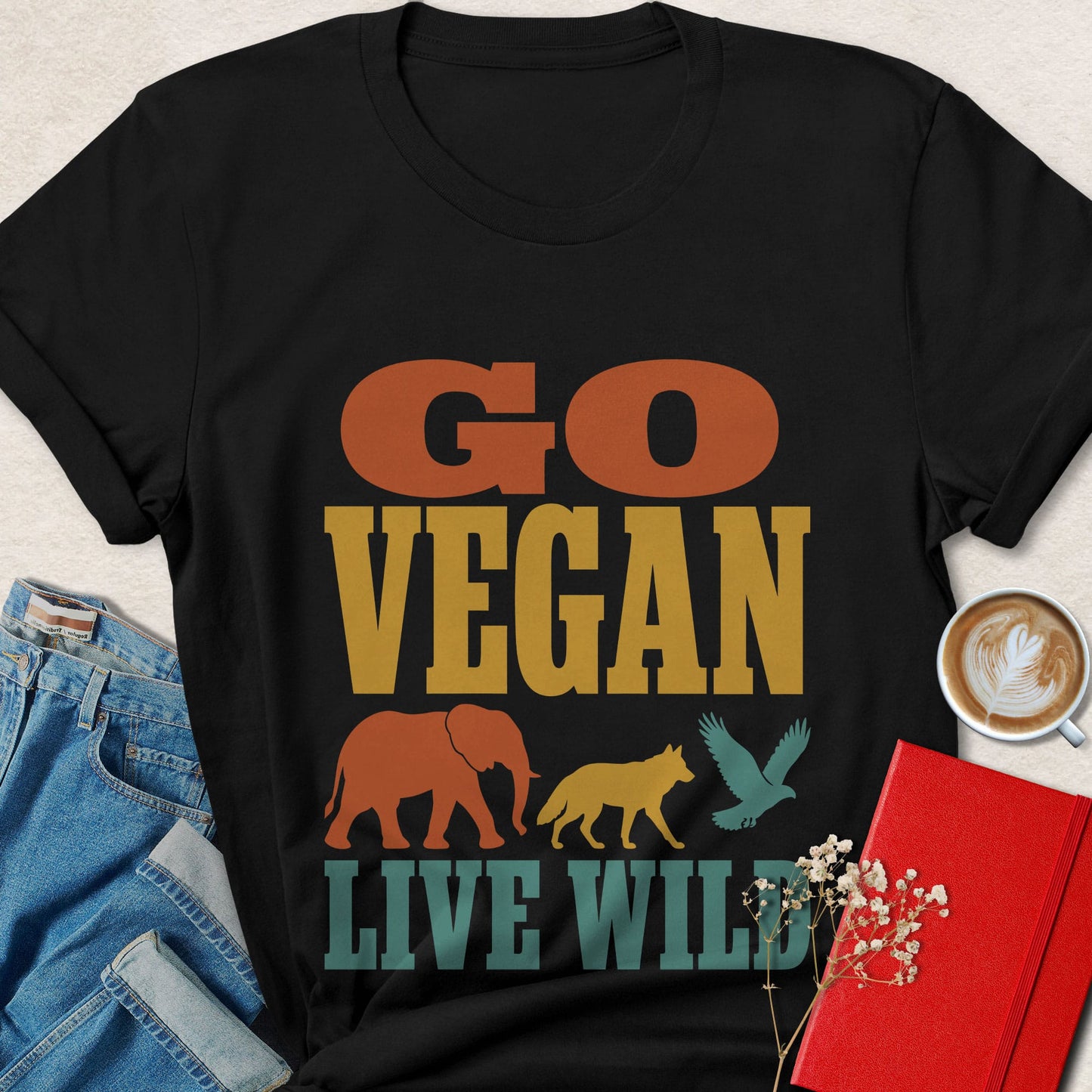 Go Vegan Live Wild T‑Shirt