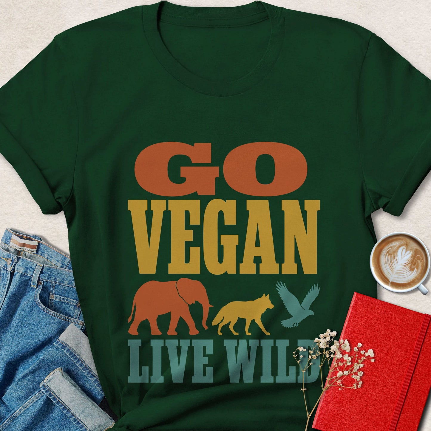 Go Vegan Live Wild T‑Shirt