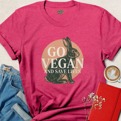 Go Vegan Rabbit Animal Rights Plant Based Shirt