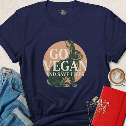Go Vegan Rabbit Animal Rights Plant Based Shirt