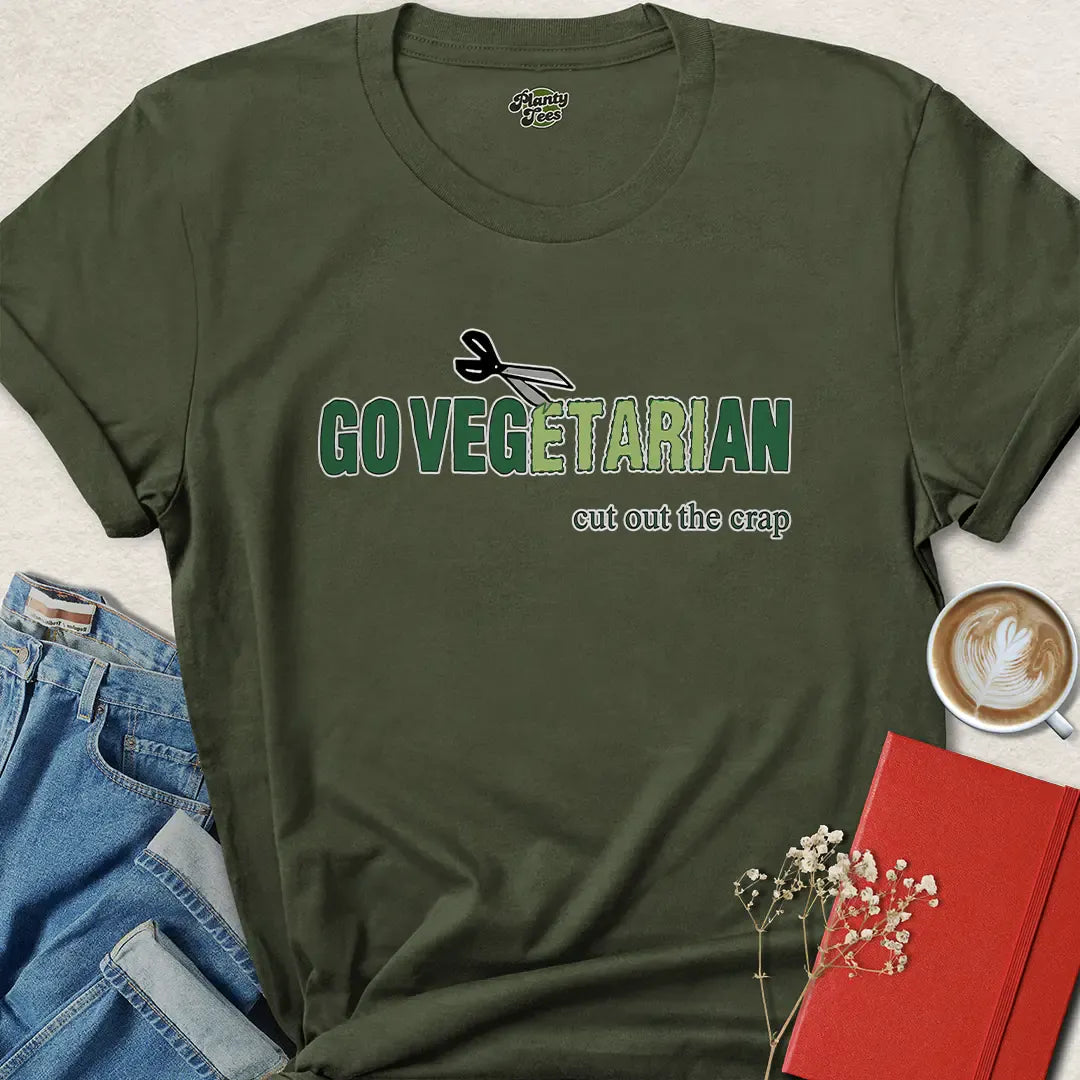Go Vegan Shirt - Funny Plant-Based Tee with Bold Message
