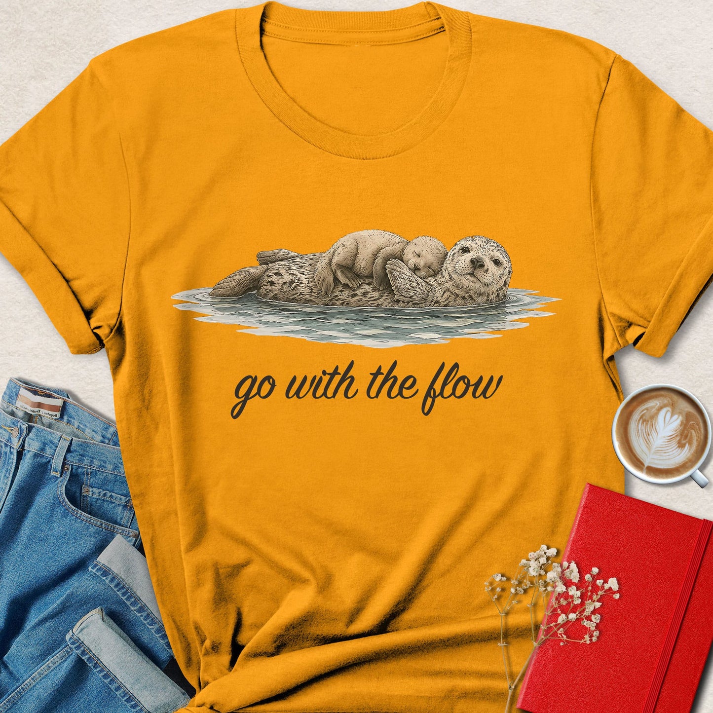Go with the Flow Sea Otter T-shirt