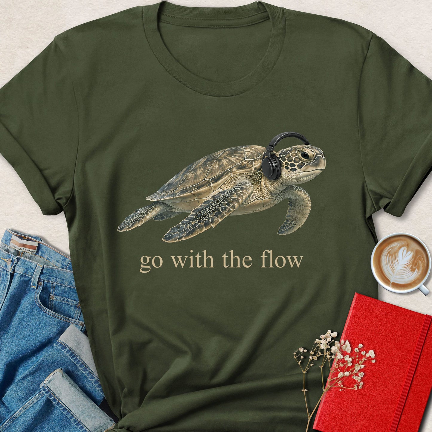 Go with the Flow Sea Turtle T-shirt