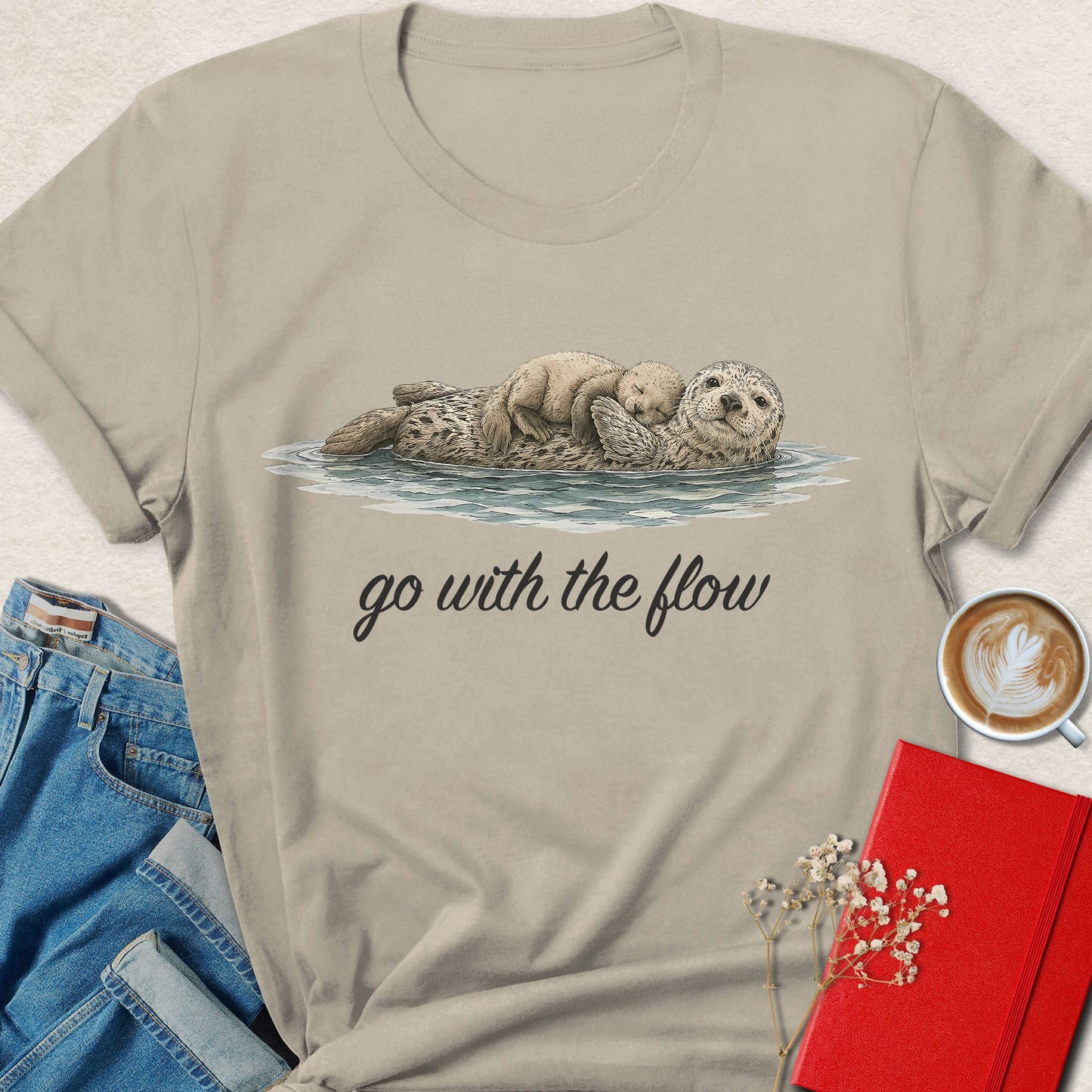Go with the Flow Sea Otter T-shirt