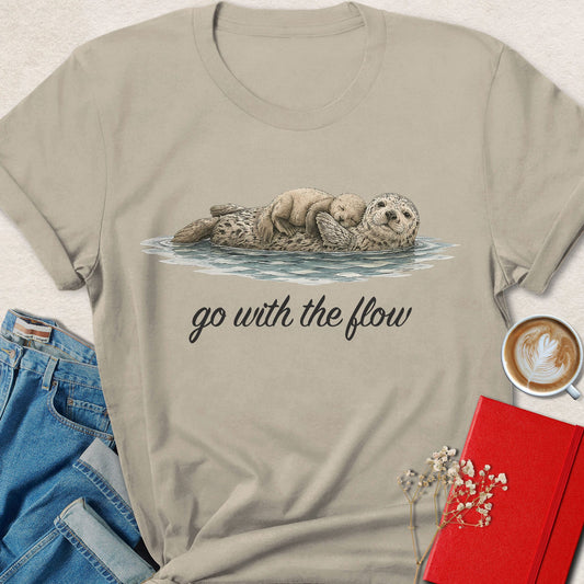 Go with the Flow Sea Otter T-shirt