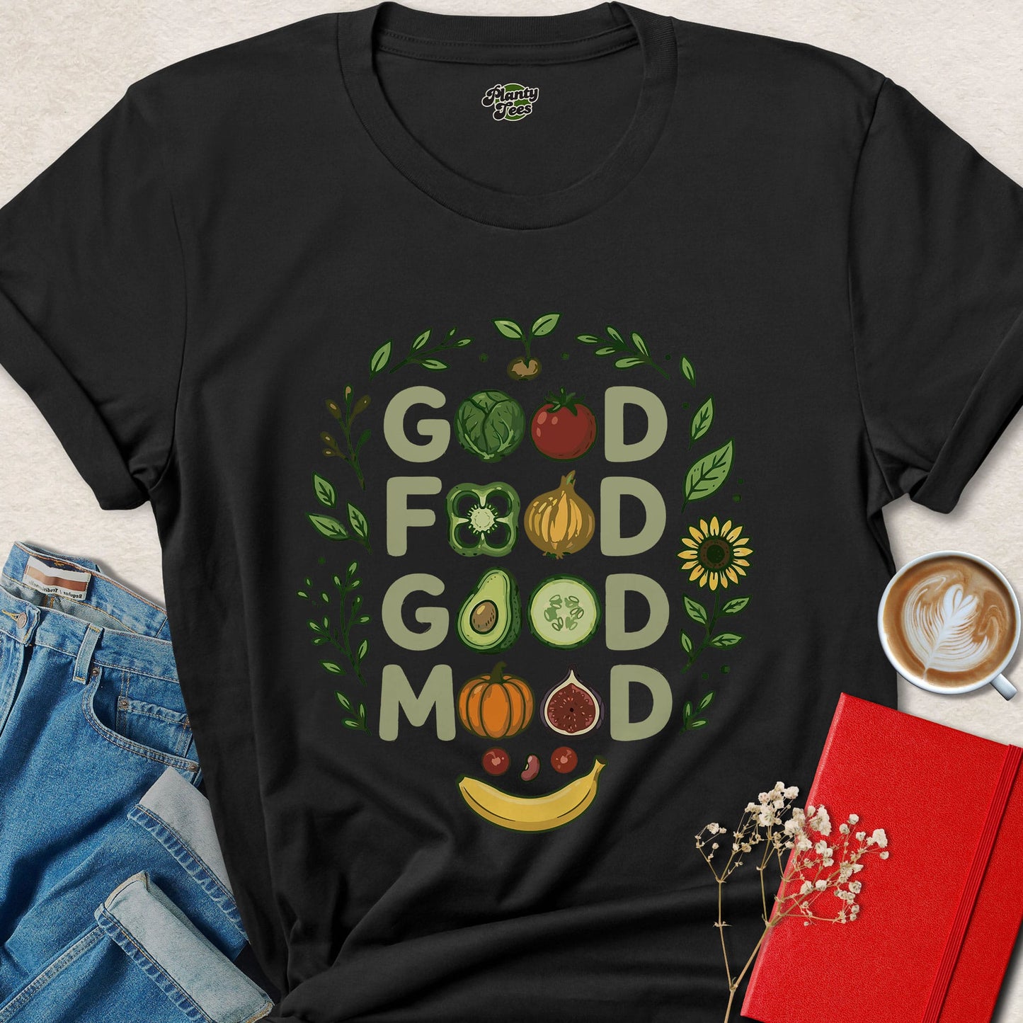 Good Food Good Mood Vegan Shirt