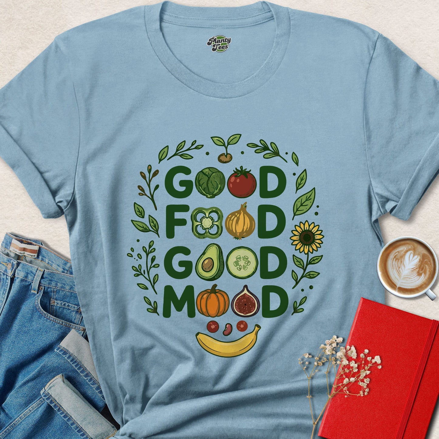 Good Food Good Mood Vegan Shirt