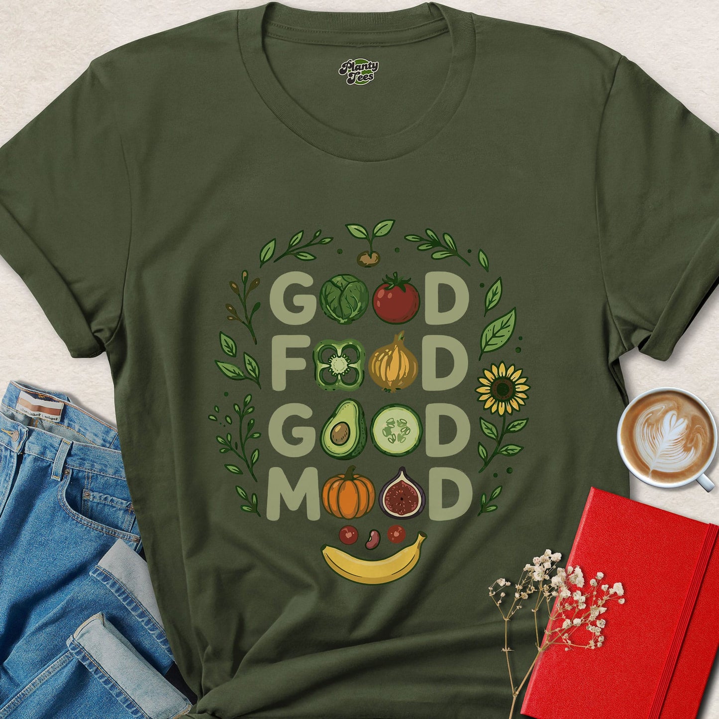 Good Food Good Mood Vegan Shirt