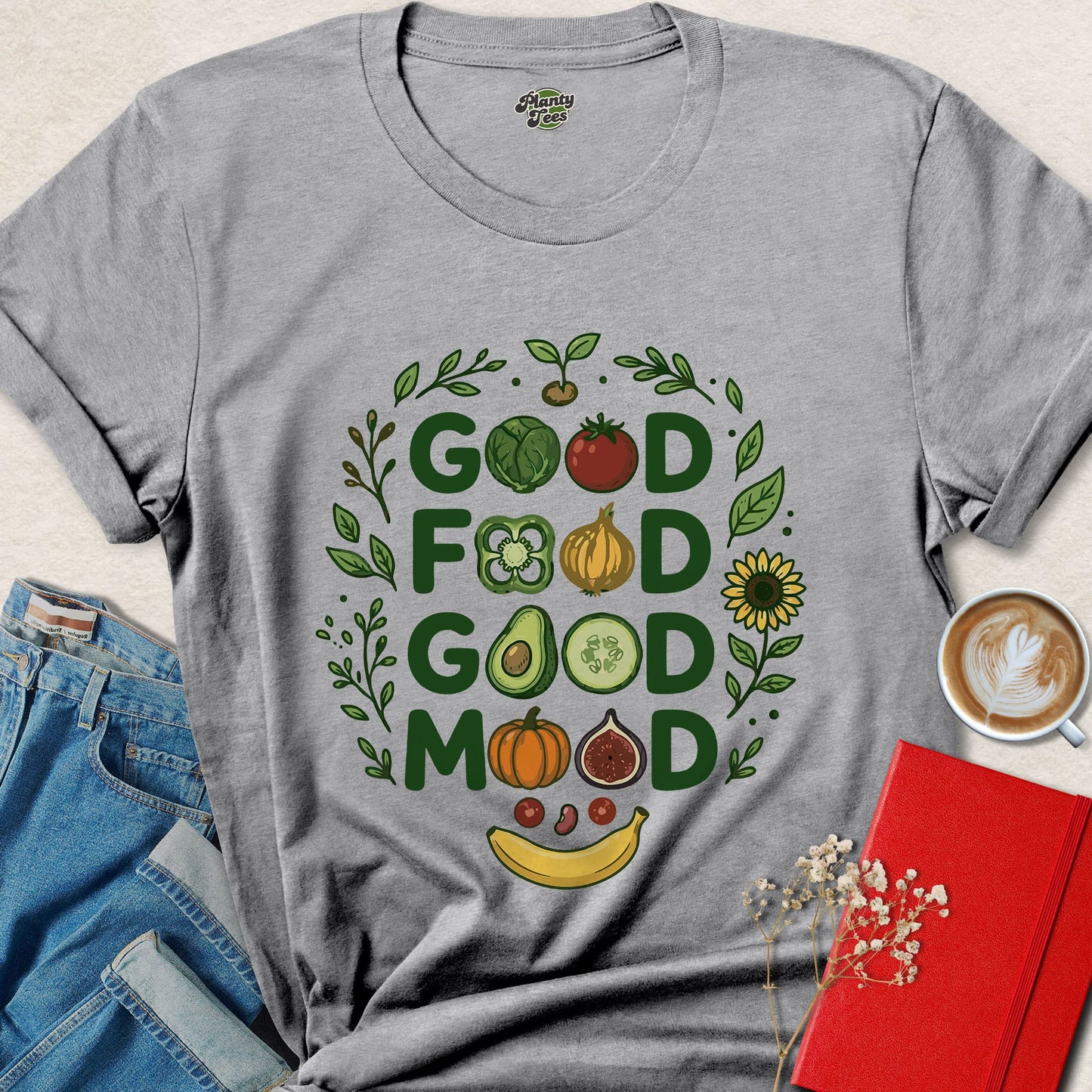 Good Food Good Mood Vegan Shirt