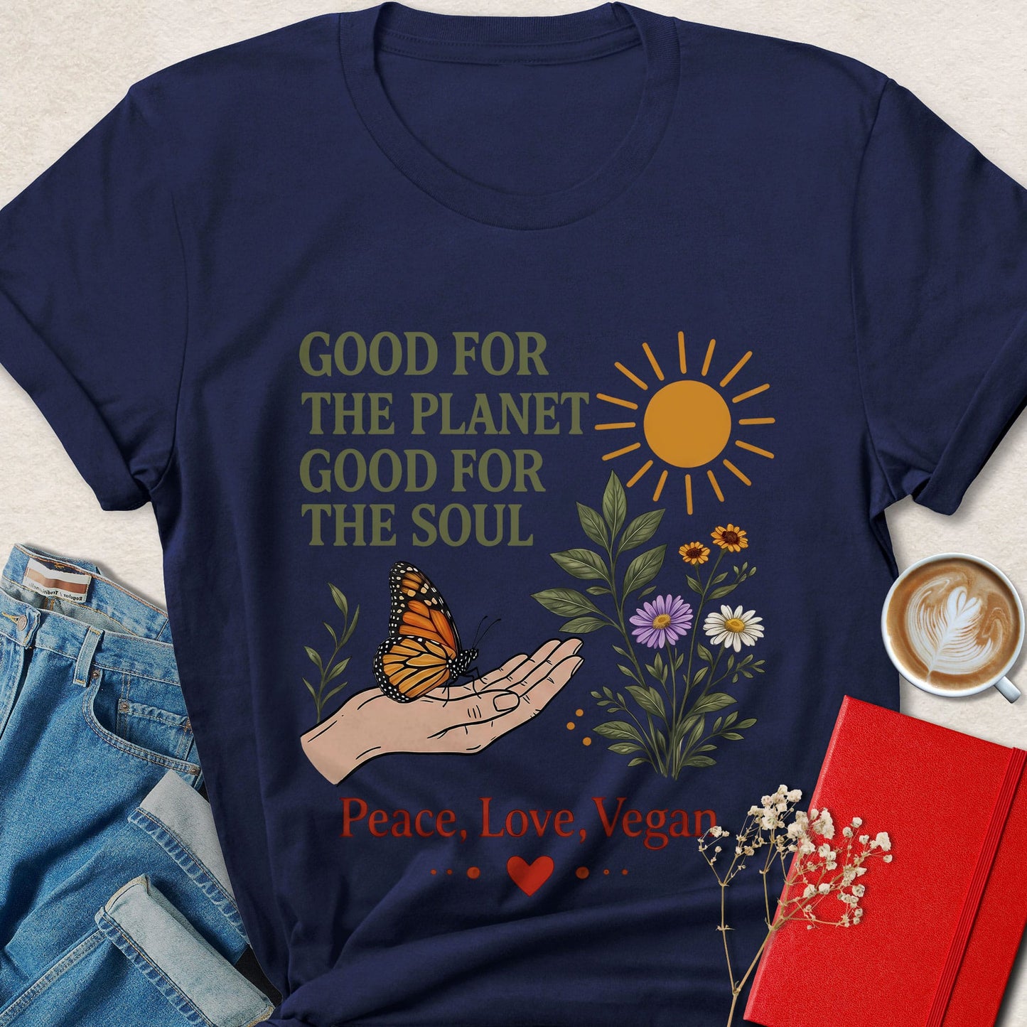 Vegan Peace T-Shirt – Good for the Planet, Good for the Soul  Eco Tee