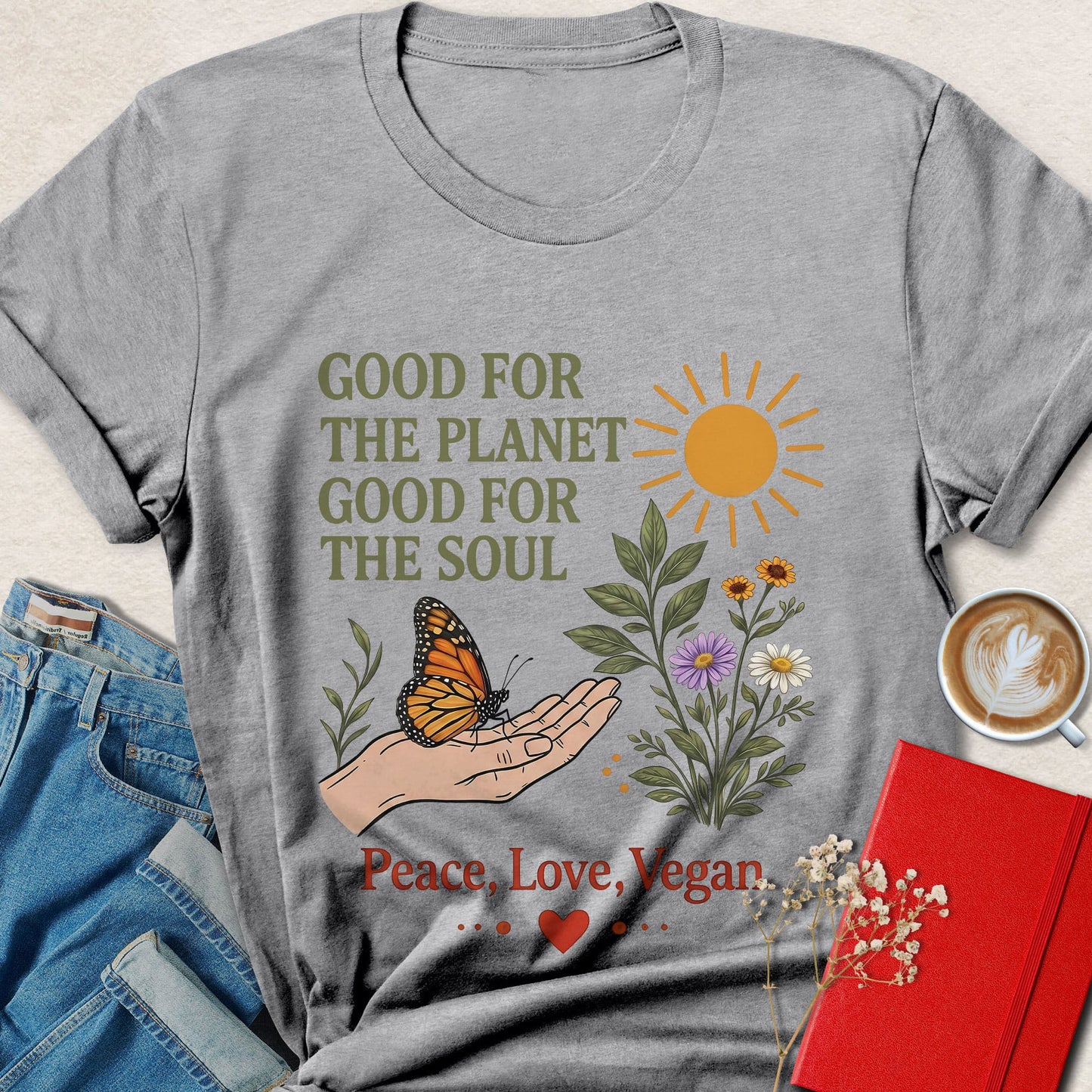 Vegan Peace T-Shirt – Good for the Planet, Good for the Soul  Eco Tee