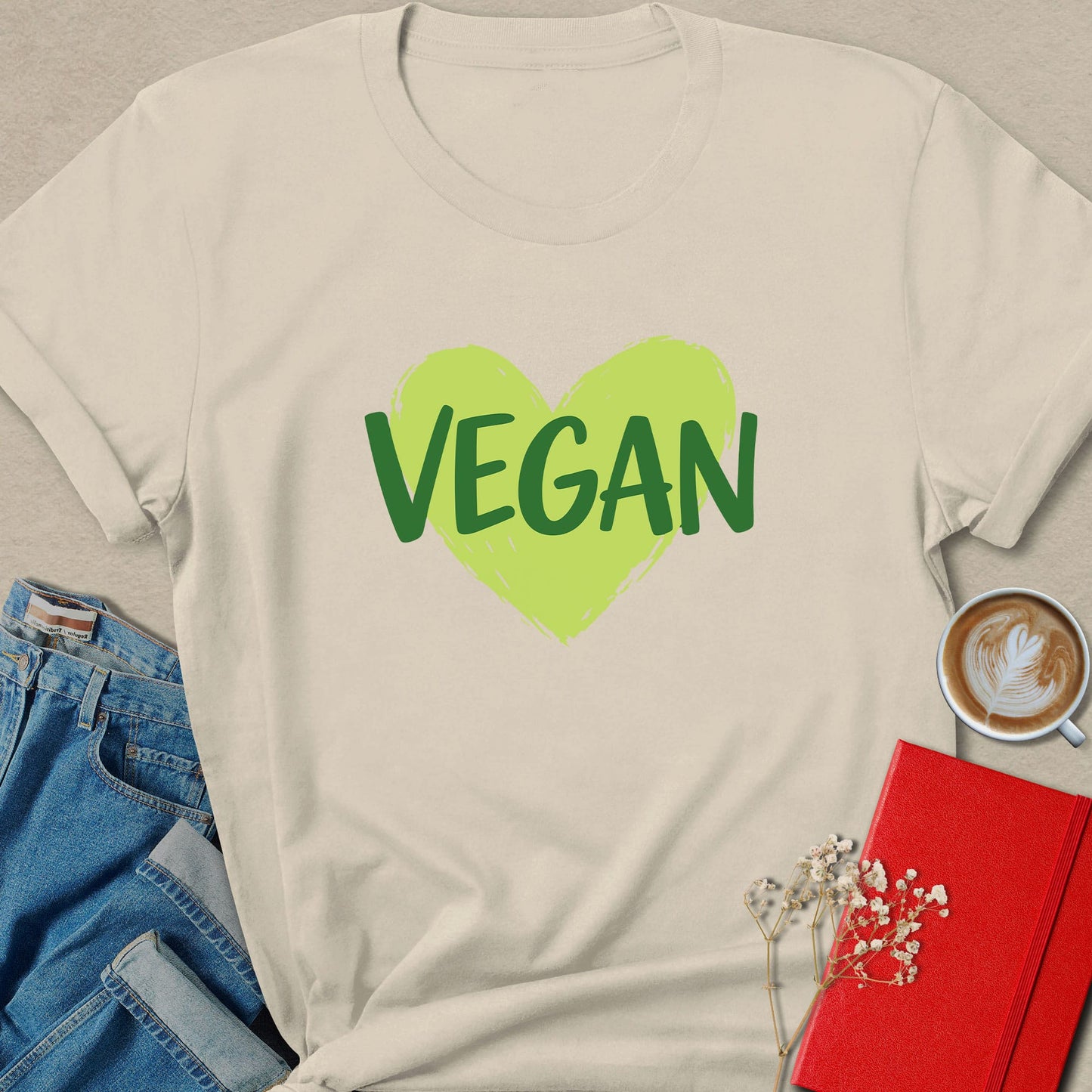 Vegan Heart Graphic T-Shirt