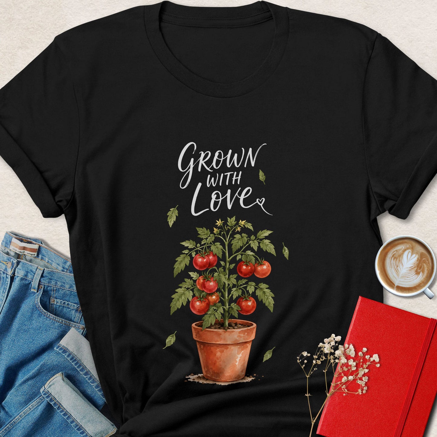 Grown With Love T-shirt | Cottagecore Plant Lover Tee