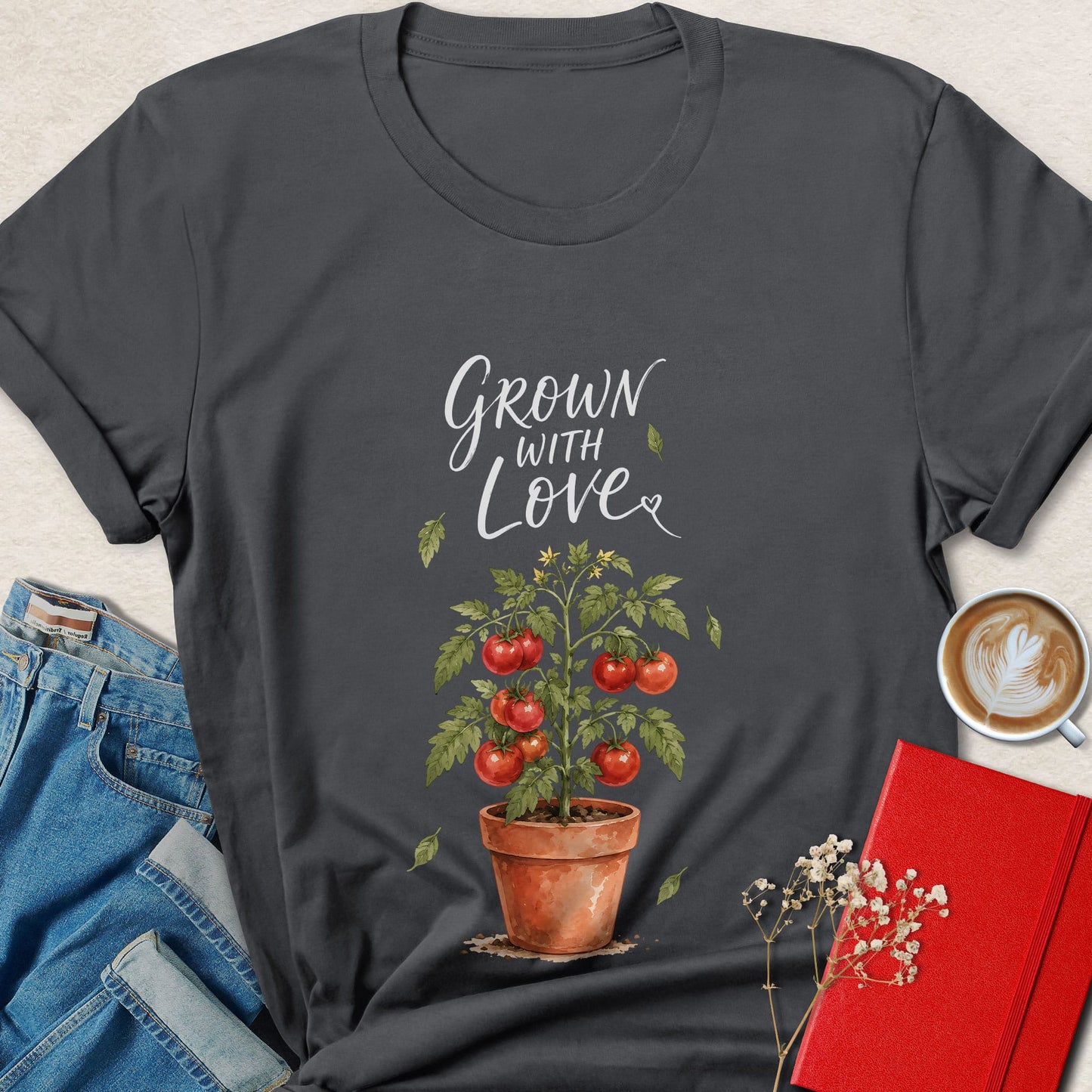 Grown With Love T-shirt | Cottagecore Plant Lover Tee
