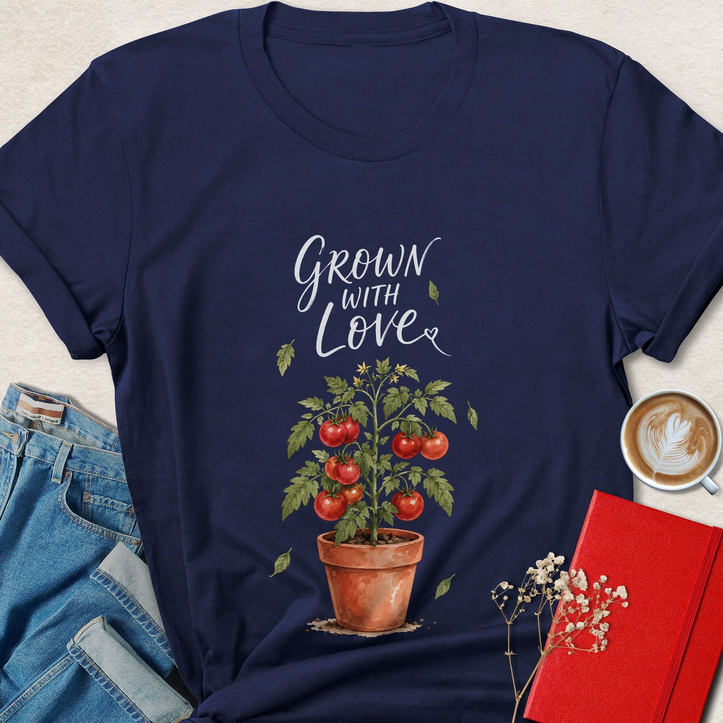 Grown With Love T-shirt | Cottagecore Plant Lover Tee