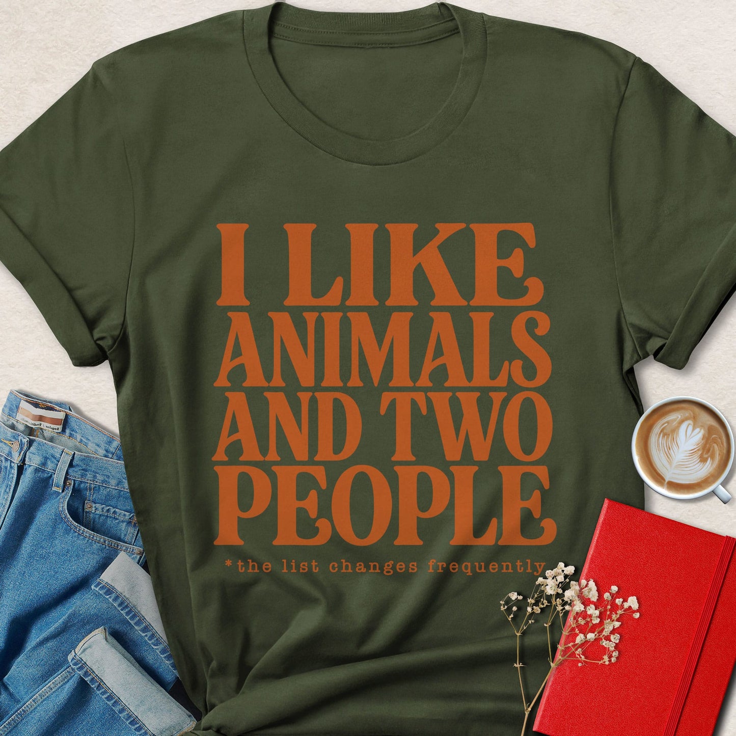 I Like Animals and Two People T-Shirt