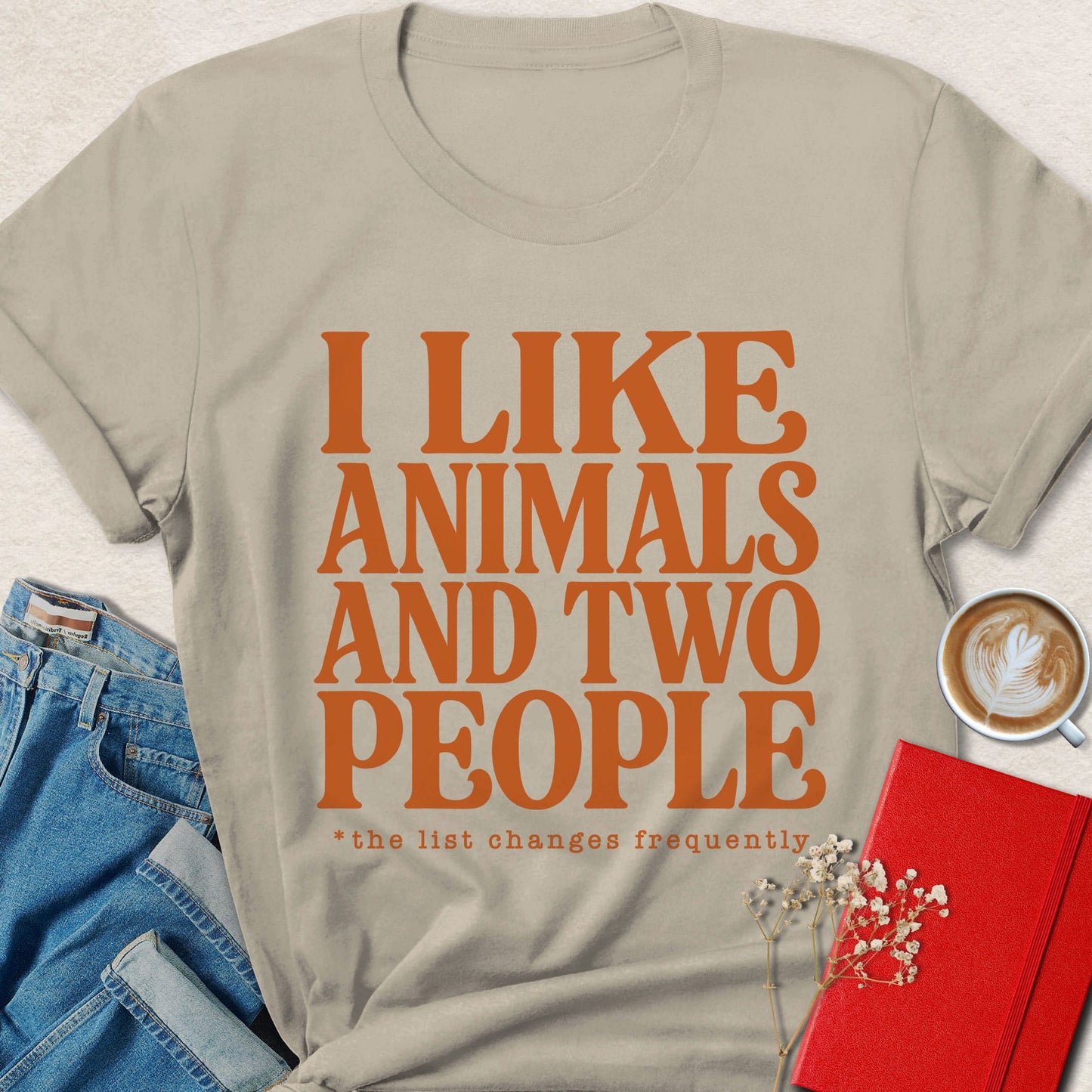 I Like Animals and Two People T-Shirt