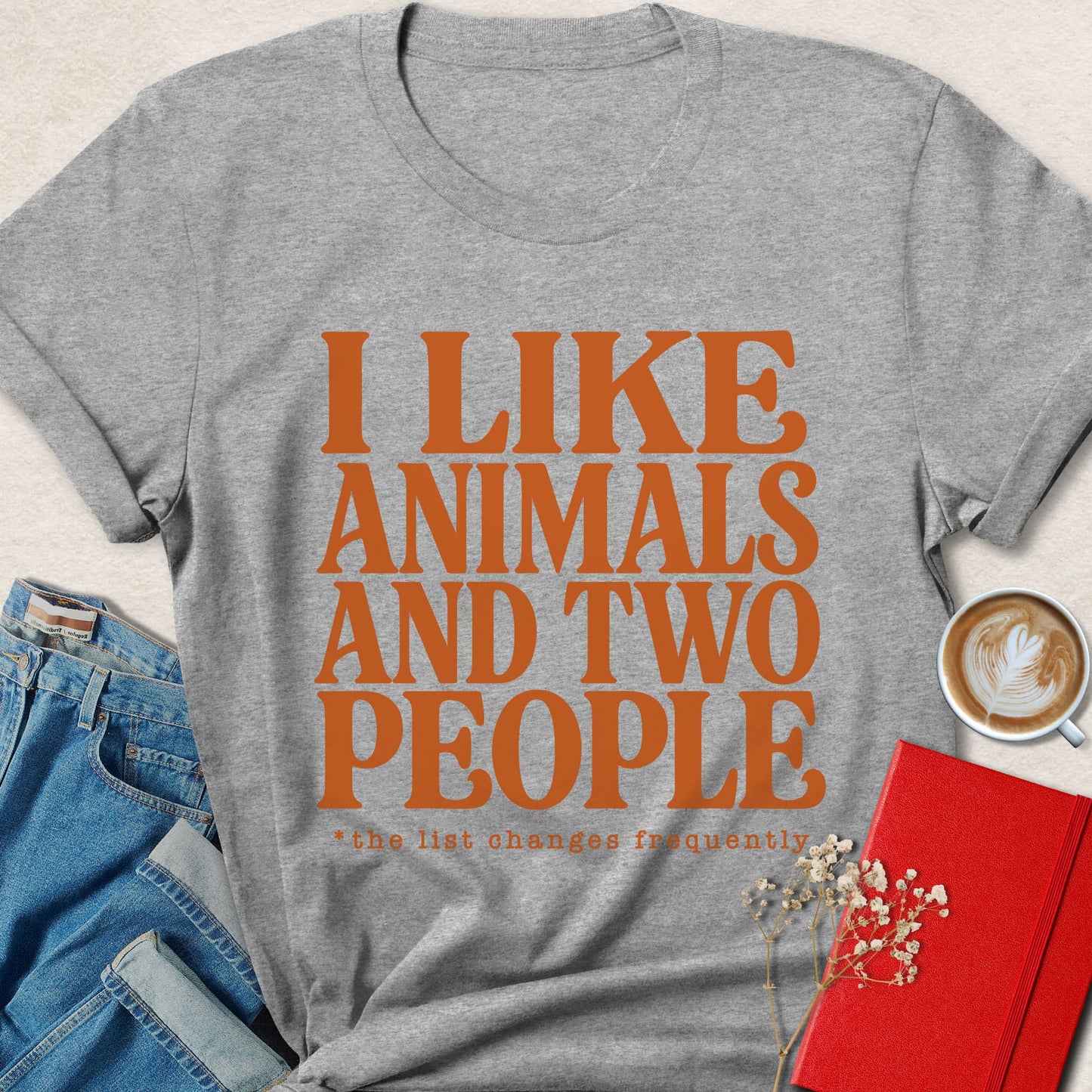 I Like Animals and Two People T-Shirt