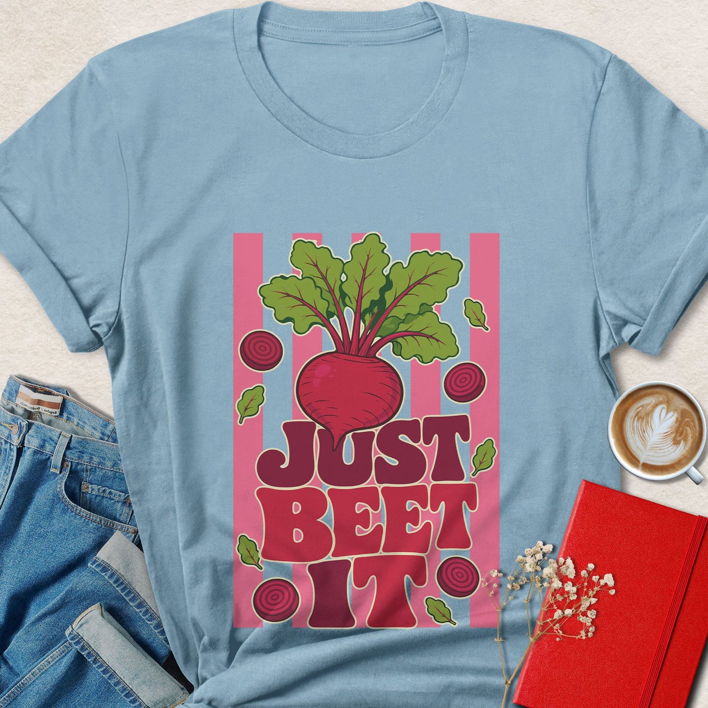 Just Beet It T-shirt | Funny Retro Vegan Veggie Tee