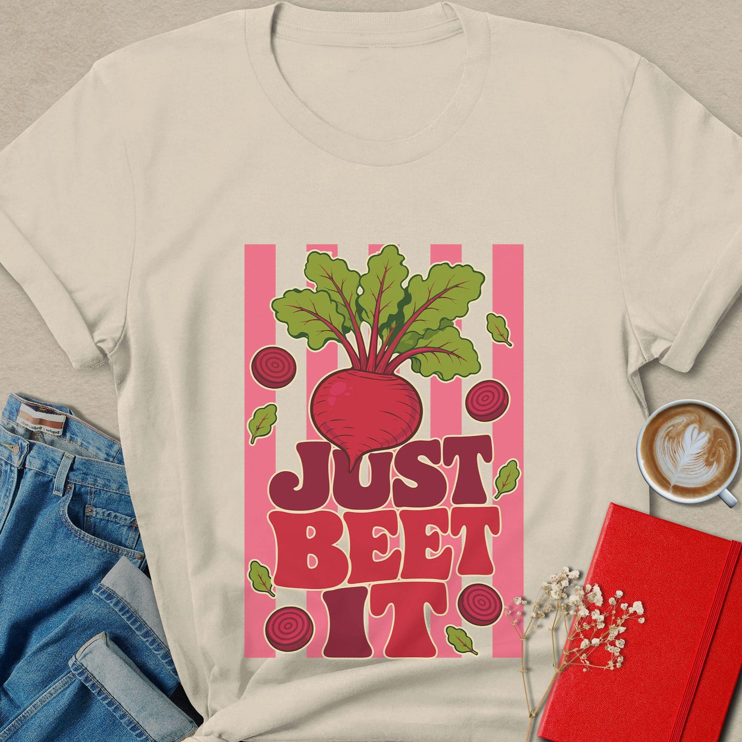 Just Beet It T-shirt | Funny Retro Vegan Veggie Tee