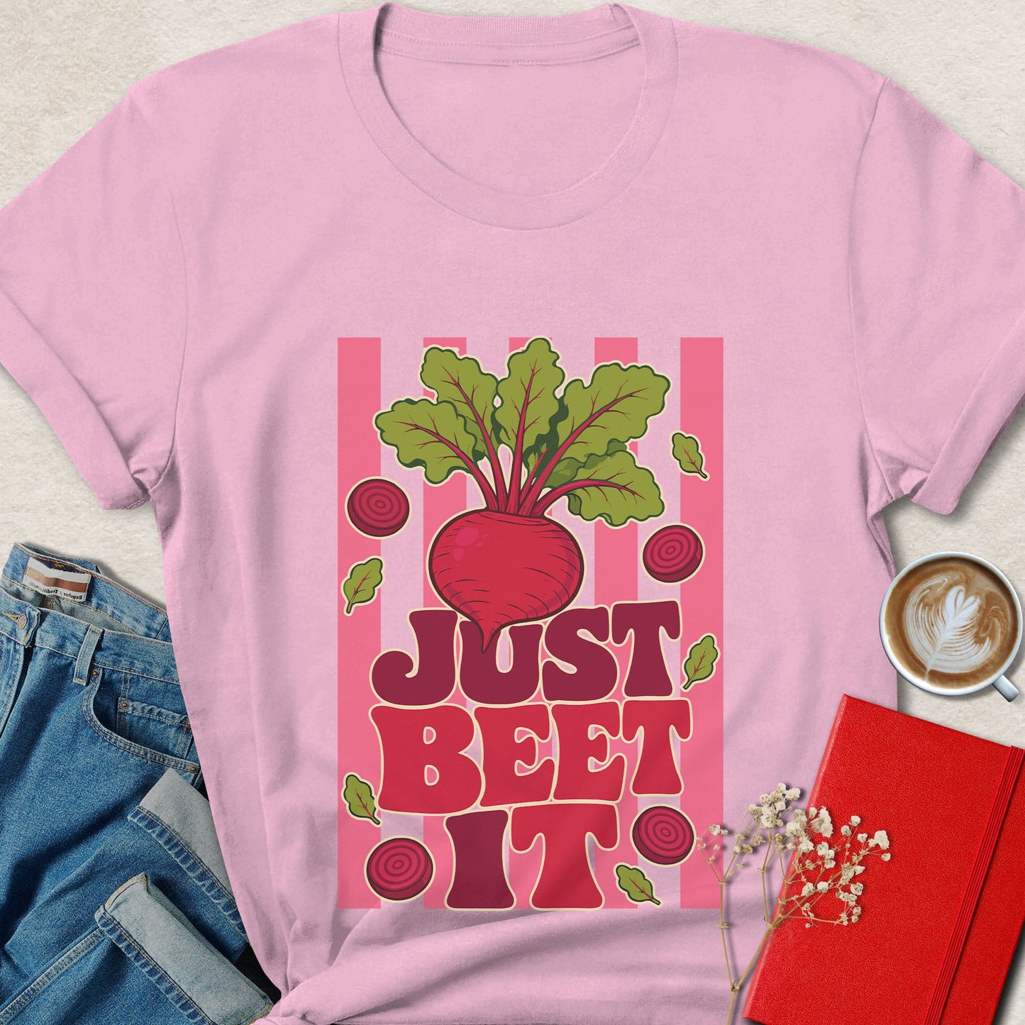 Just Beet It T-shirt | Funny Retro Vegan Veggie Tee