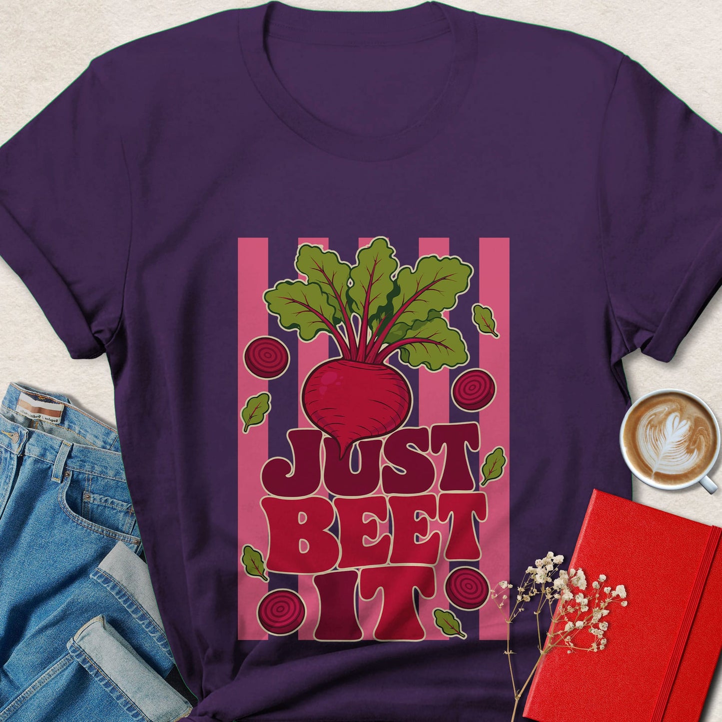 Just Beet It T-shirt | Funny Retro Vegan Veggie Tee