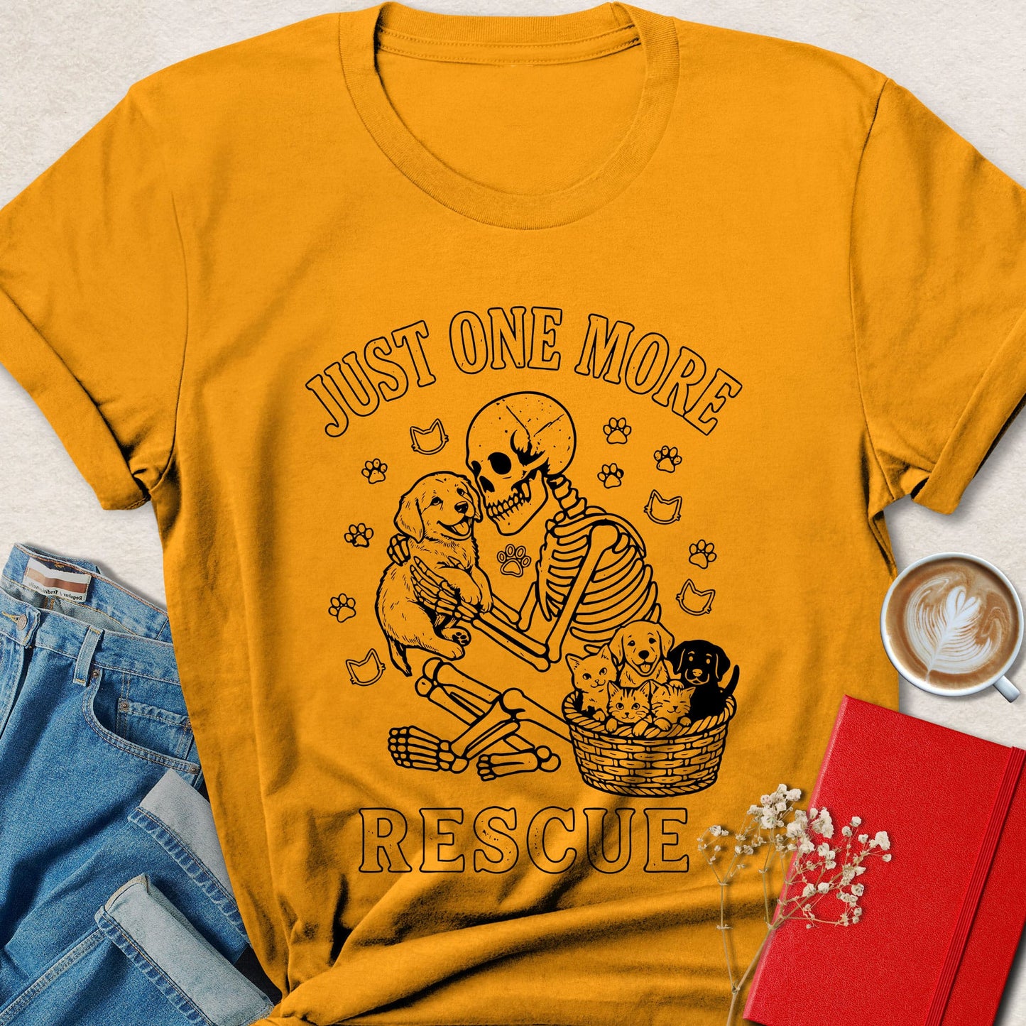 Just One More Rescue Vegan Shirt Animal Lover Graphic Tee
