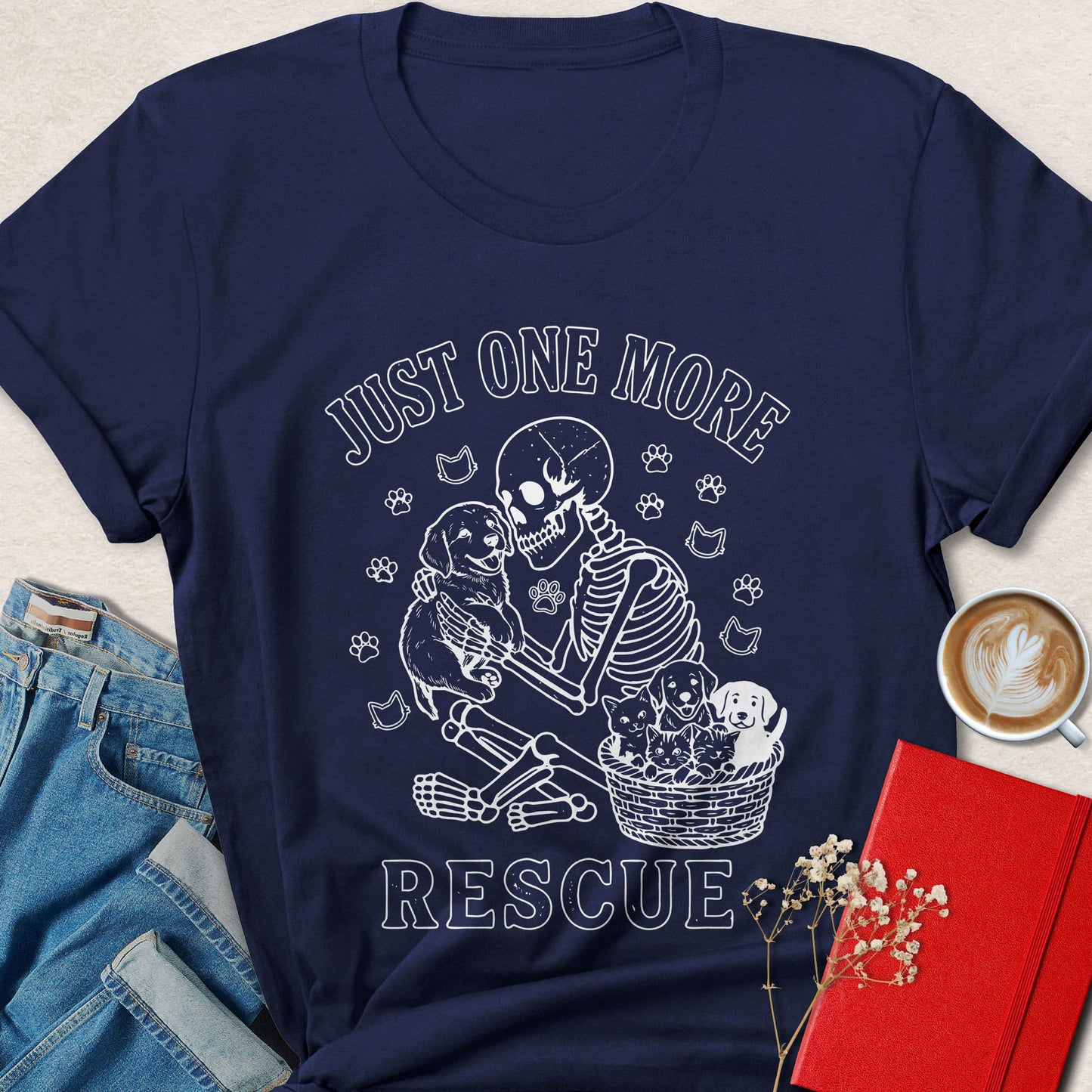 Just One More Rescue Vegan Shirt Animal Lover Graphic Tee