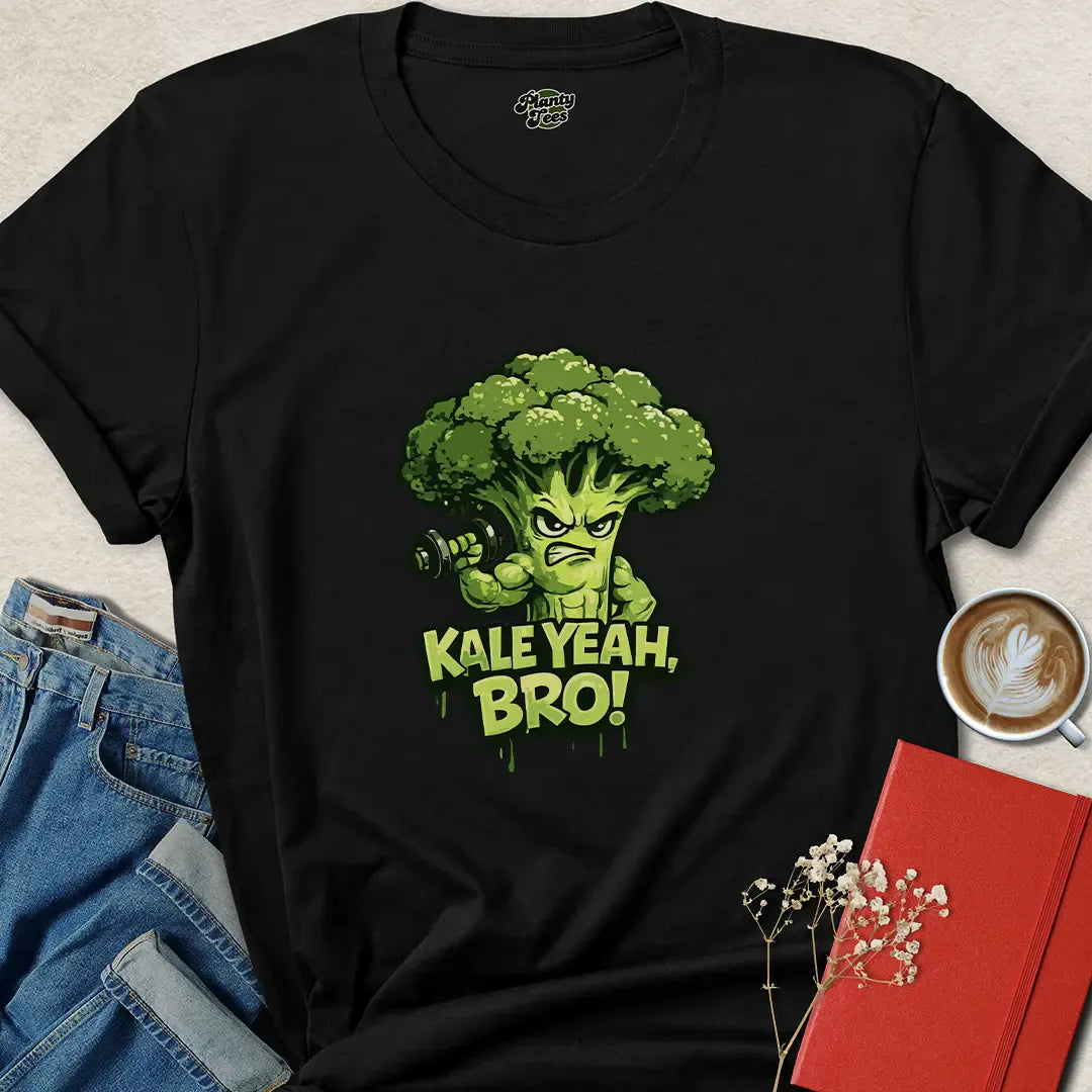 Kale Yeah Bro Vegan Gym Tee – Funny Plant-Based Workout Shirt