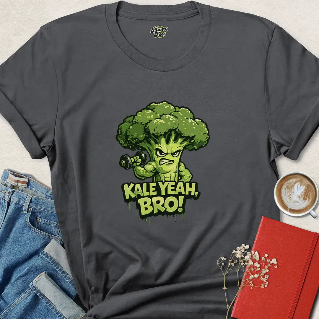 Kale Yeah Bro Vegan Gym Tee – Funny Plant-Based Workout Shirt