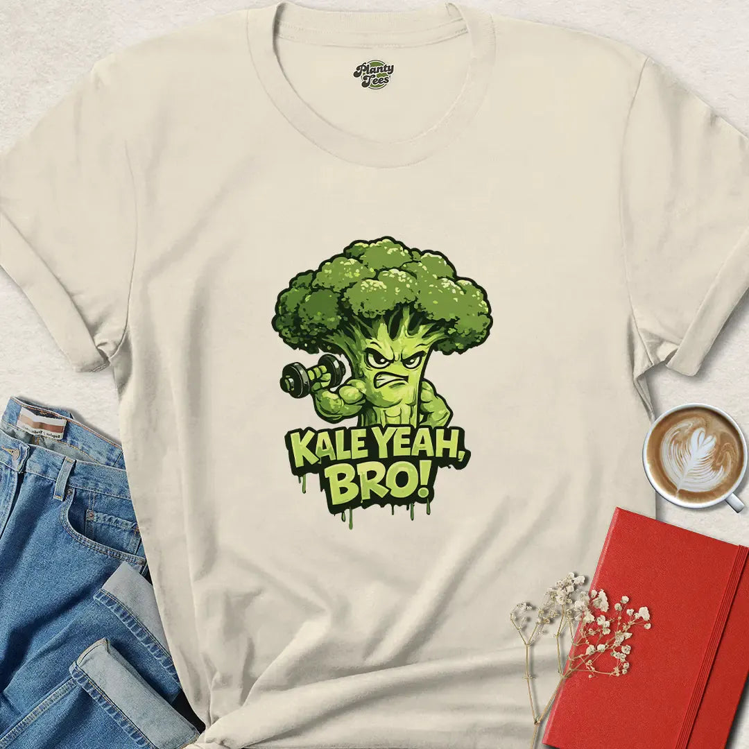 Kale Yeah Bro Vegan Gym Tee – Funny Plant-Based Workout Shirt