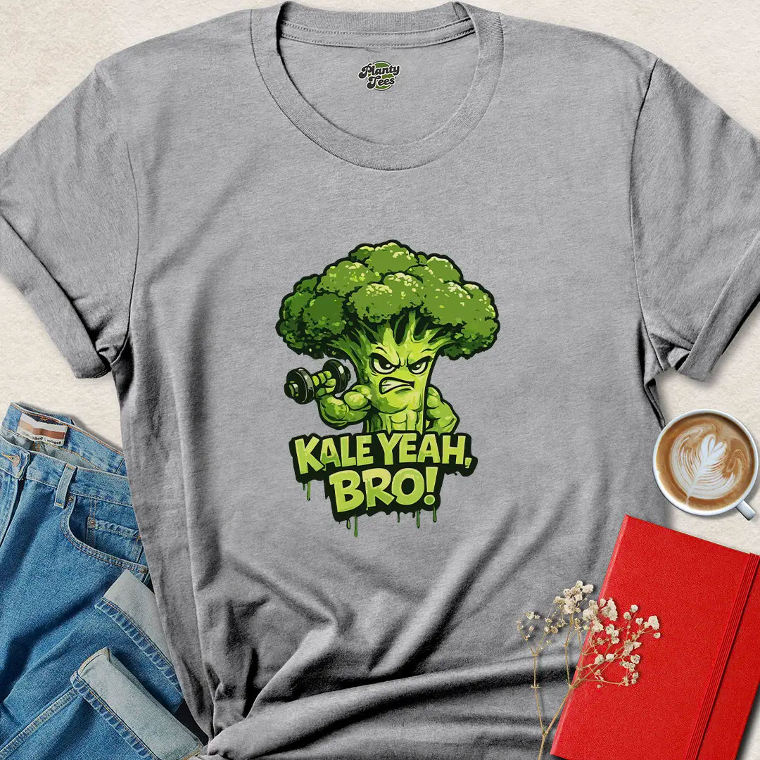 Kale Yeah Bro Vegan Gym Tee – Funny Plant-Based Workout Shirt