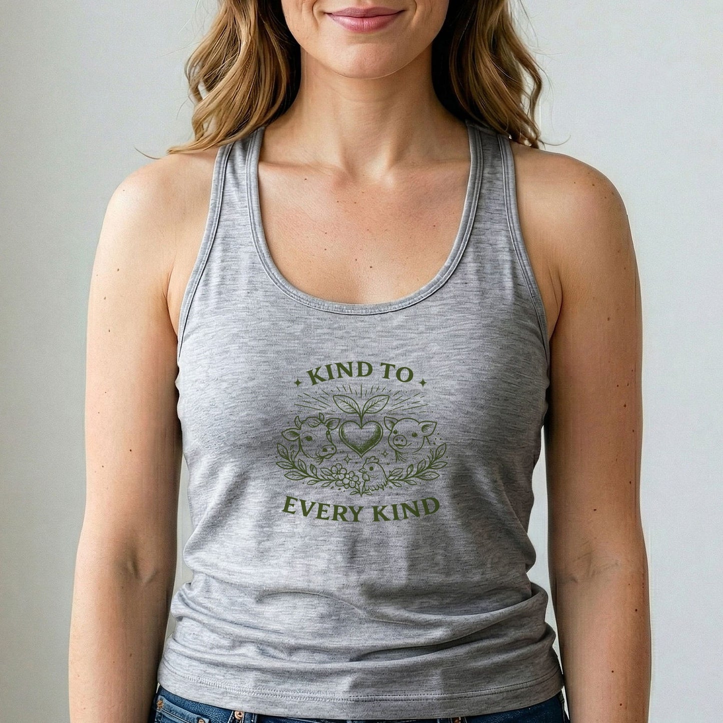 Kind To Every Kind Vegan Tank Top Animal Rights Shirt